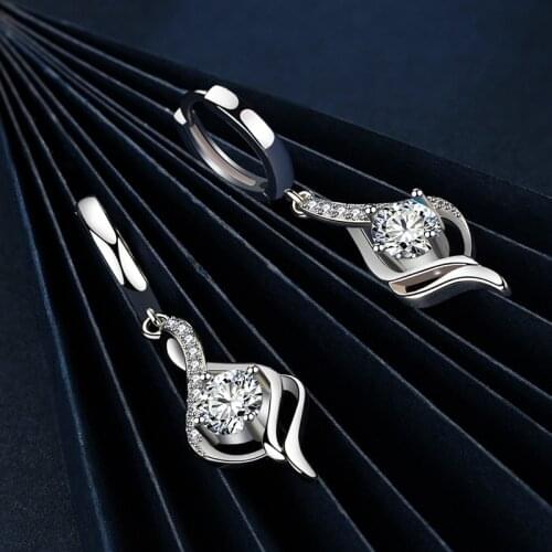 Fanqieliu Heart Spiral Natural Crystal Dangle Earrings Sterling 925 Silver Earring For Women Fashion Drop Earrings FQL20386