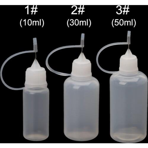 10/30/50ml Ejuice Bottle Vape Steel Needle Drip Tip Plastic Empty Liquid Dropper