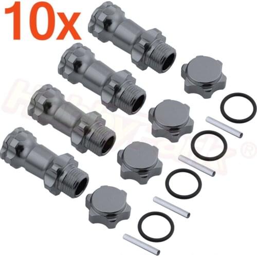 10Sets 89108 17mm Wheel Hex 30mm Longer Enhanced Mount Adapter Cover Hub For HSP 1/8 Scale Monster Truck Truggy RC Spare Parts