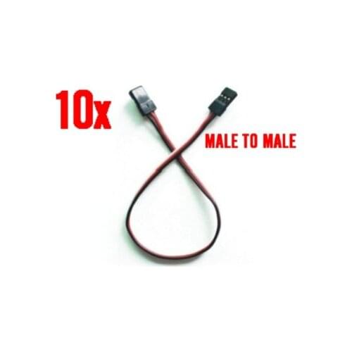 10X Jumper Wire - 0.1", 3-pin, 4" Servo Extension Lead