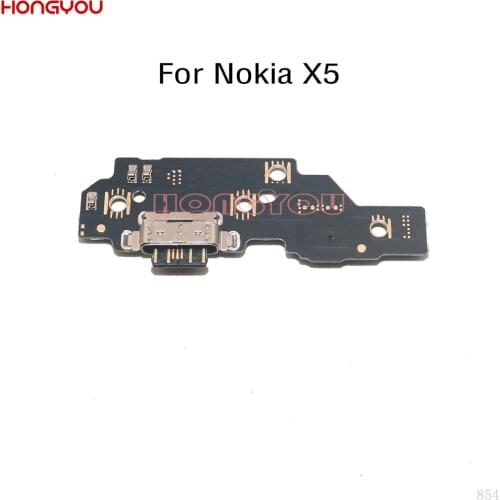 10PCS For Nokia X5 / 5.1 Plus TA-1109/1102/1105/1108/1112 USB Charging Dock Board Charge Socket Jack Port Connector Flex Cable