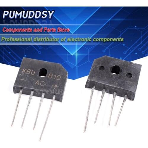 10PCS KBU810 KBU-810 8A 1000V ZIP4 diode bridge rectifier new and IC