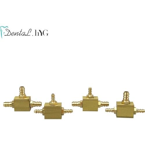 10pcs Dental valve dental Chair Unit Three Accept Valve 3 WAY adaptor Copper Connectors Dental Equipment