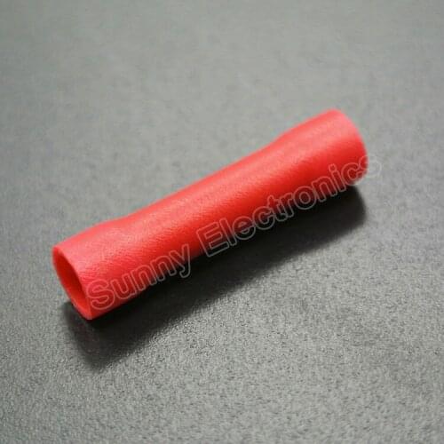 1000x Red Insulated Straight Butt Connector Electrical Crimp Terminals Cable Wire