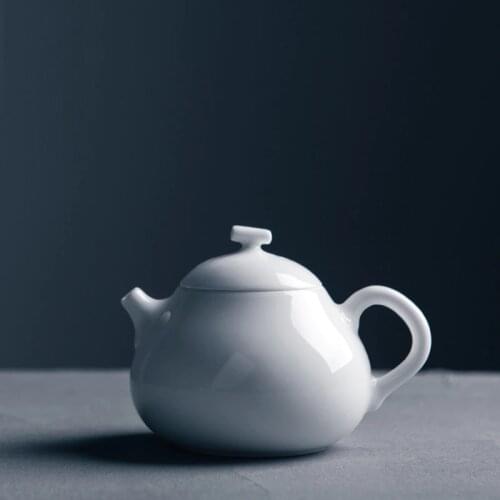 2020 Jingdezhen Tian Bai You WenTan Teapot Creative Japanese Style Ceramic Cup Tea Pot Single Teapot Filter Household Tea Set