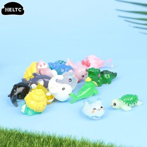 5/10pc Marine Animal Shark Whale Sea Fish Model Bonsai Figurine Miniature Fairy Garden Decoration DIY Accessories Home Decor Toy
