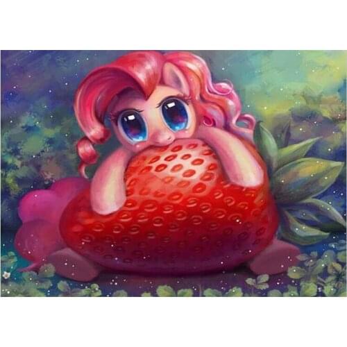 5D DIY Diamond Painting Cartoon Strawberry Full Square/Round Art Pictures Embroidery Mosaic Cross Stich Kits Home Decor GJ863