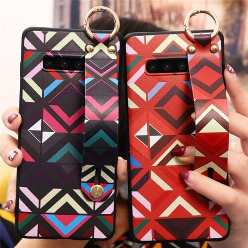 Wrist Strap Cover For Samsung Galaxy A50 A51 A21 A10 A30 A40 A60 A70 A71 A81 A9 A8 Plus 2018 Note 10 9 8 M30S Phone Holder Cases