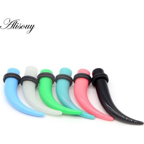 Alisouy 2mm-20mm 2pcs/lot Hot Acrylic Ear Gauge Taper Plug Stretching Kits Flesh Tunnel Expansion Body Piercing Jewelry for git