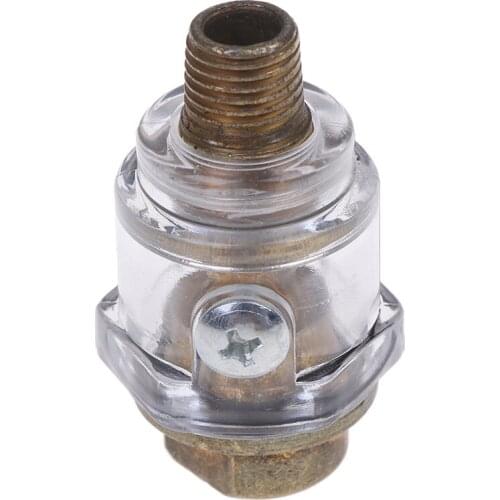 Hardware Oiler Lubricator Of 1/4" BSP Mini In-Line Oiler Lubricator For Pneumatic Tool & Air Compressor Pipe
