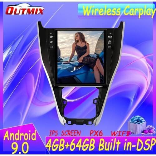 Styl tesla Android 9.0 samochodowe nawigacja gps odtwarzacz dvd For toyota harrier 2013-2019 radio samochodowe radioodtwarzacz s