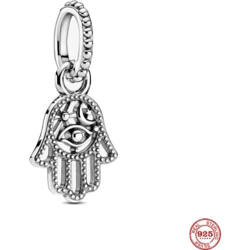 New Original Silver Color Hand Dangle Bead Fit European Pandora Charms Bracelet Bangles Diy Jewelry P160