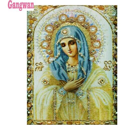 Home Decor 5D mosaic DIY Diamond Painting Full Square Round Drill virgin Madonna religion diamond Embroidery Cross Stitch 5D