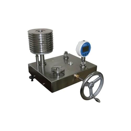 Economic digital hydraulic pressure tester piston dead weight tester