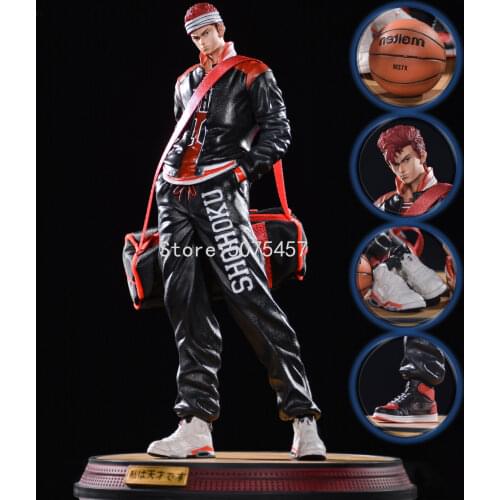 32cm SLAM DUNK Anime Figure Sakuragi Hanamichi 1/6 Action Figure Sakuragi Hanamichi Change Head Figurine Model Doll Gift