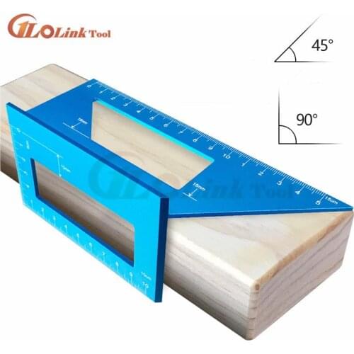 High Quality Wood Tool Japanese Aluminum Alloy Woodworking Multifunctional Square 45 Degrees 90 Degrees Gauge Ruler
