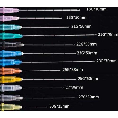 Korea Blunt needle Needle Tips 21G/22G/23G/25G/27G/30G Plain Ends Notched Endo needle tip Syringe Tool Parts