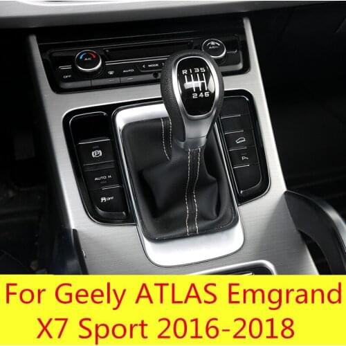 Gear box control decorative stickers suv center console decoration car Accessories For Geely ATLAS Emgrand X7 Sport 2016-2018