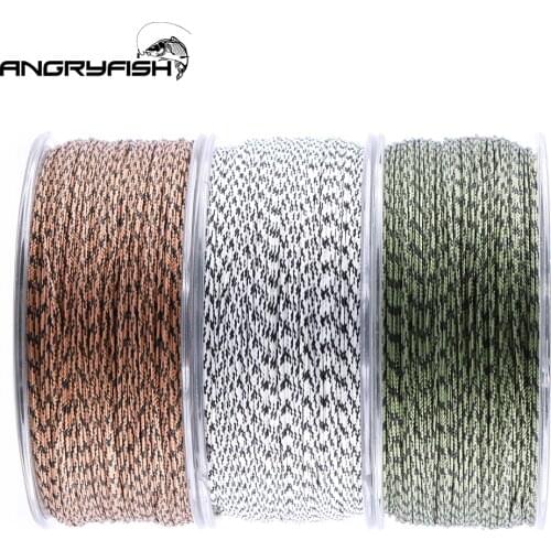 Angryfish 12 Strands D-braid 100 Meters Camo Braided PE Fish Line Carp Fishing Line Weave Strong endurance