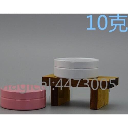 10g ML refillable box pink/white empty round aluminum metal tin cans bottle cosmetic cream box DIY jar Aluminum Lipstick Pot