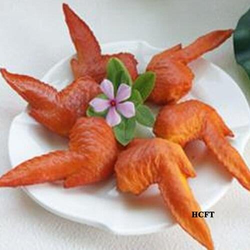 Artificial food for display dining room hall hotel restaurant store shop decoration fake simulation roast Chicken Wings model