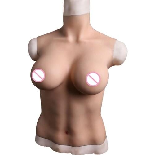 VISIQI Half body C D Cup Crossdresser Props Fake Boobs Realistic Artificial Silicone Breast Form For Lady and boy