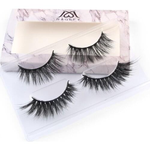 2 Pairs 3D Mink False Eyelashes Cruelty-free Natural Mink Eyelashes 3d Mink Hair Lashes Eye Lashes Extension Makeup Tool