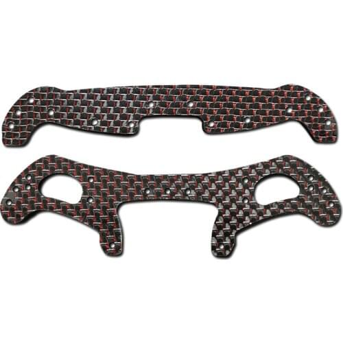 2mm Head Leading Pteris Carbon fiber plate spare parts for AR/MA Chassis of Tamiya mini 4WD RC Car model red