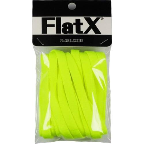 FlatX 8mm Neon Yellow Shoelaces High Quality Professional Sneaker Laces Anti-Release Shoelace Lacet Branded Lace Wholesale