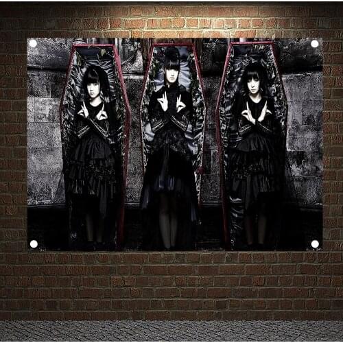 Retro Polyethylene Banner Rock Band Picture Signs Vintage Music Poster Wall Art Decor For Cafe Pub Club Bar Flags Tapestry A1