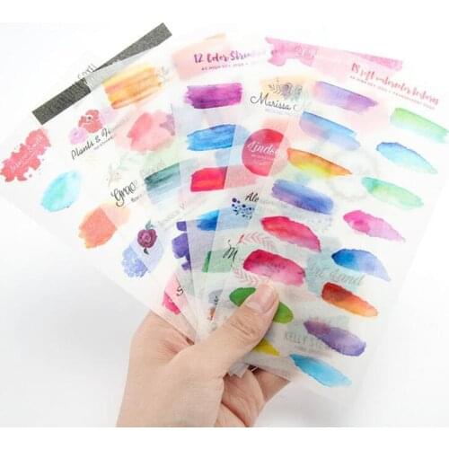6 Sheets/Package Cartoon Expression Small Object Butterfly Korea Flower Sea Transparent Sticker Album Decoration Sticker