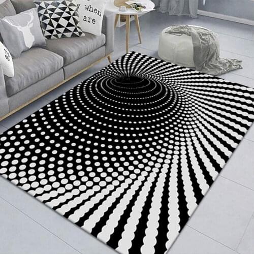 Realistic Eye-catching Floor Mat Delicate Edging Polyester Anti-slip 3D Clown Trap Visual Door Ground Pad for Daily Life
