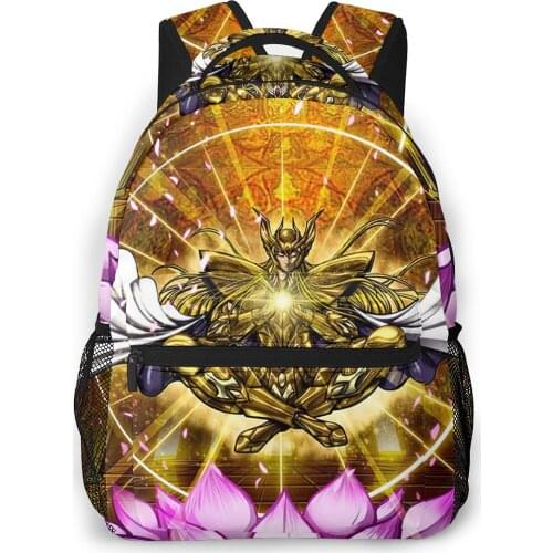 Virgo Shaka - Shaka Gold Cloth Saint Seiya Backpack for Girls Boys Travel RucksackBackpacks for Teenage school bag