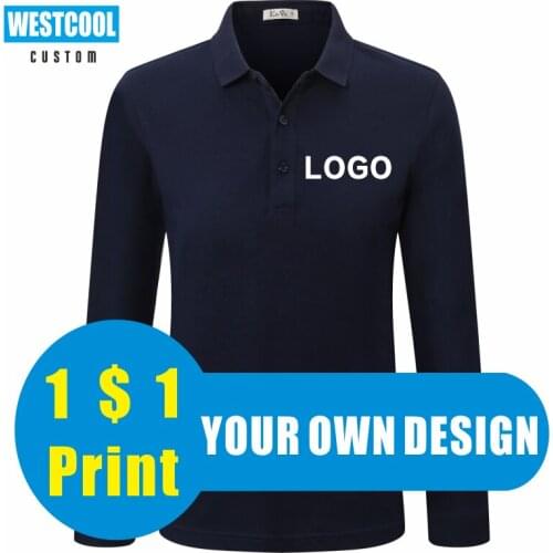 Long Sleeve Men And Women Polo Shirts Custom Autumn Business Casual T-Shirts Embroidery Combed Cotton Tops Logo Design WESTCOOL
