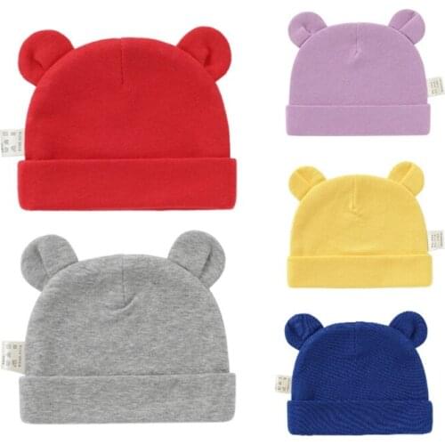 Baby Hat With Ears Cotton Warm Newborn Accessories Baby Girls Boys Autumn Winter Hat Kids Infant Toddler Beanie Cap