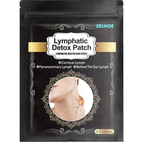 Sumifun 6pcs Neck Pain Plaster Chinese Wormwood Extract He Breast Anti-swelling Detoxification For Lymphatic Neck Sticker D D5K0