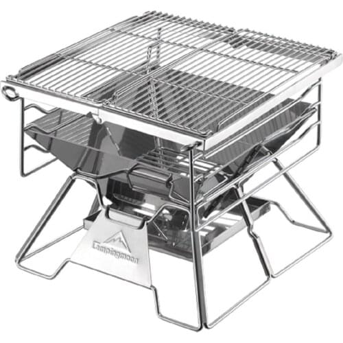 Thick stainless steel grill Outdoor portable collapsible grill Household charcoal grill