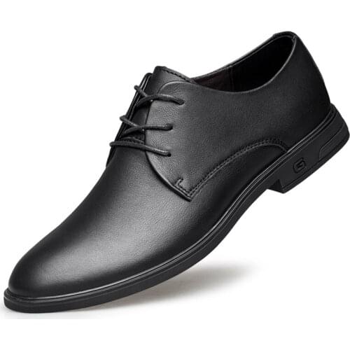Classical Men Genuine Leather Dress Shoes Flats Man Lace-up Cow Leather Shoes Breathable Male Casual Shoes Footwear Loafers