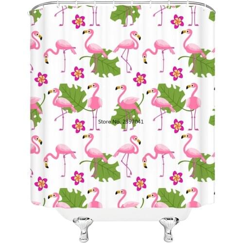 Waterproof Shower Curtain High Quality Flower Printed Bath Curtain Polyester Fabric 180X200CM Home Bath Decor Curtains With Hook