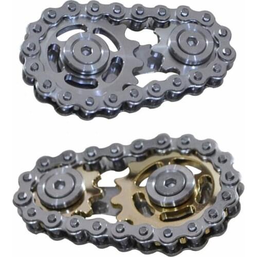Sprocket Metal Flywheel Toy Gear Chain Decompression Fingertip Spinning Top Gift
