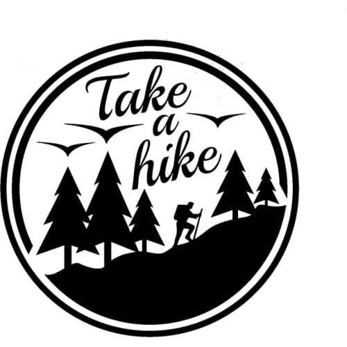 15*15CM Camper Travel Car Stickers Take A Hike Caravan Camper Van Vinyl Decal Laptop Camping Adventure Car Stying