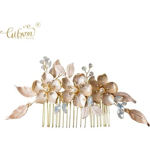 2021 New Arrival Bridal Hair Accessories Flower Crystal Headpiece Wedding Hair Comb For Women Bridesmaids