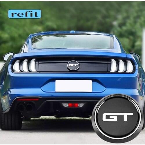 3D GT round logo Trunk label Emblem sticker Trunk decoration For 15-20 Ford Mustang shelby Modification Replacement Accessorie