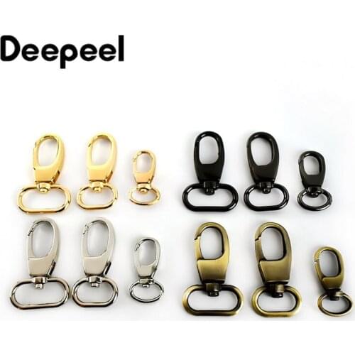 5/10Pcs Deepeel 13/20/25mm Bag Metal Buckles Keychain Dog Collar Strap Snap Hook Handbag Bag Hanger Swivel Clip Lobster Clasp