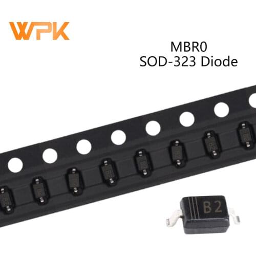 100Pcs SMD Schottky Barrier Diodes SOD-323 MBR0520WS B2 MBR0530WS B3 MBR0540WS B4 20V 30V 40V Electronic Components