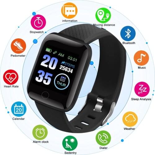 CHENXI Men Smart Watch 1.3 Inch Digital Watches Fitness Tracker Heart Rate Blood Pressure Monitor Smart Band For Android IOS+Box