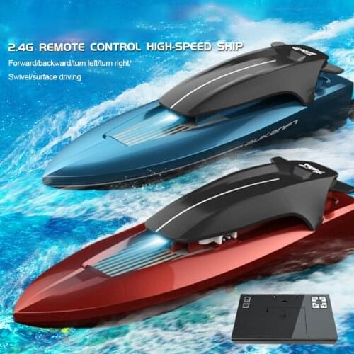 3 Colors 2.4G Mini Remote Control Fun High Speed Boat Remote Control Boat Sailing Model With Light Water Childrens Toys Gift