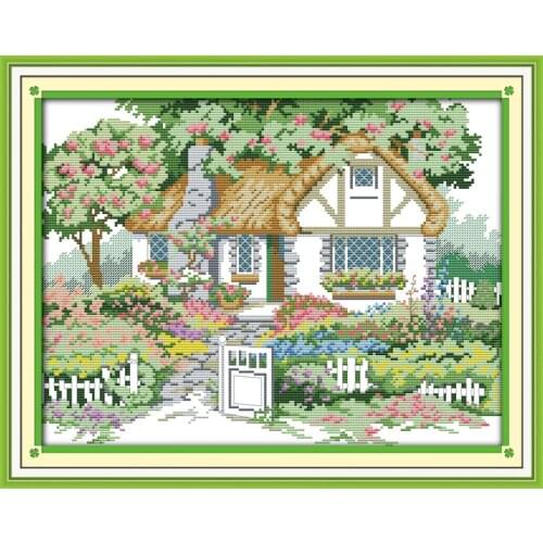 Everlasting Love Spring Garden Chinese Cross Stitch Kits Ecological Cotton Stamped 11CT Christmas New Year Store Sales Promotion