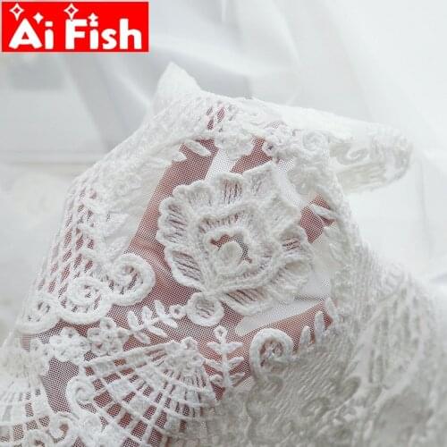 Europe White Lace Tulle Curtain Panels for Living Room Window Screen Embroidered Voile Sheer Fabric Drapes For Bedroom ZH043#4