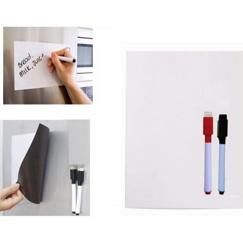 A5 Size Flexible Magnetic Whiteboard for Fridge Magnets Vinyl Dry Wipe White Board Marker Record Message Board Remind Memo Pad